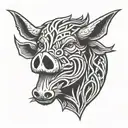 Celtic Boars head  tattoo design idea