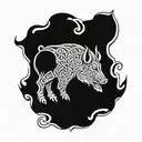 Celtic Boar tattoo design idea