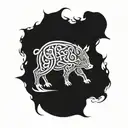 Celtic Boar tattoo design idea