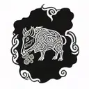 Celtic Boar tattoo design idea