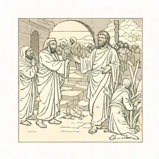 Christ raising lazarus tattoo design idea