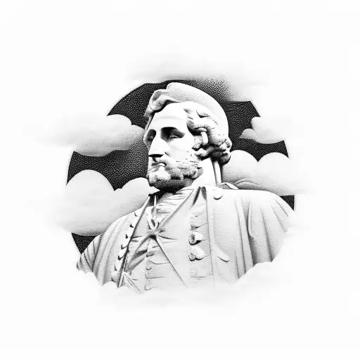 clouds with WASHINGTON in the middle and then a baby angle and a bible verse tattoo design idea