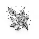 bay leaf tattoo design idea