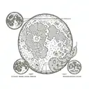 waning gibbous moon phase changing to waxing gibbous tattoo design idea