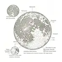 waning gibbous moon phase changing to waxing gibbous tattoo design idea