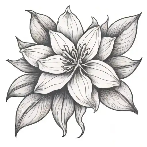 lilac flower tattoo design idea