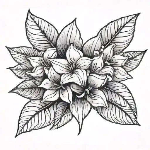 lilac flower tattoo design idea
