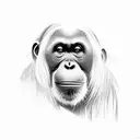 orangutan  tattoo design idea
