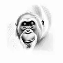 orangutan  tattoo design idea