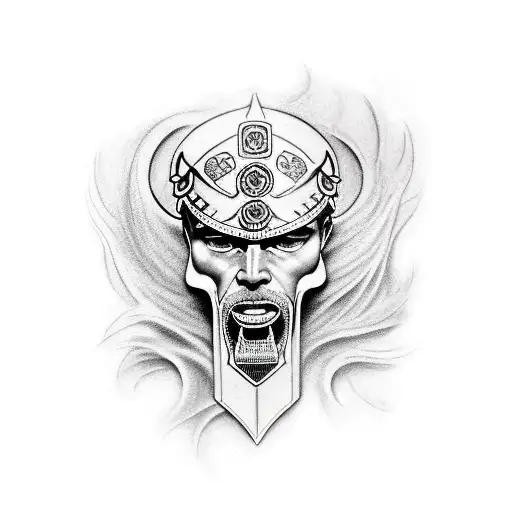 germanic warrior tattoo design idea