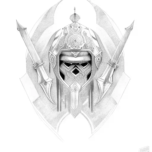 germanic warrior tattoo design idea