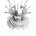 germanic warrior tattoo design idea