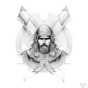 germanic warrior tattoo design idea