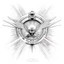 Icarus and astronaut tattoo design idea