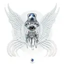 Icarus and astronaut tattoo design idea