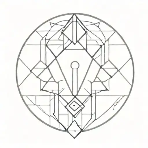 Incorporate a geometric pattern with a keyhole representing unlocking new opportunities tattoo design idea