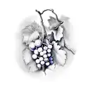 wine grape vine tattoo design idea