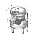 path with a fork in the road with one side with guns money drugs and the other side with school football money and a job tattoo design idea