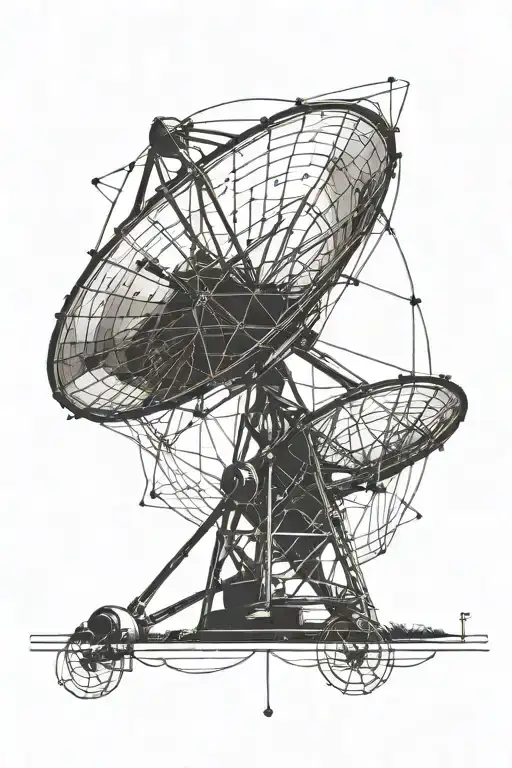Satellite dish tattoo design idea