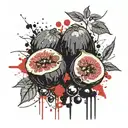 figs and olives tattoo design idea