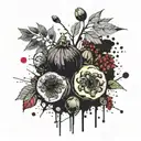 figs and olives tattoo design idea