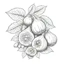 figs and olives tattoo design idea
