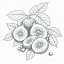 figs and olives tattoo design idea