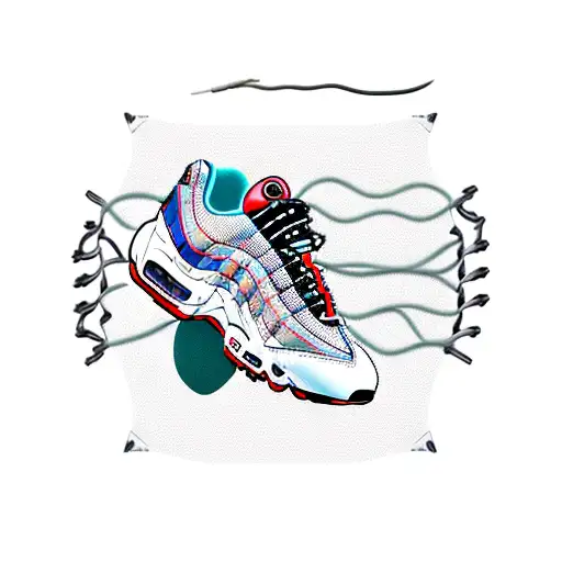 Nike Air Max 95 with barbed wire around tattoo design idea