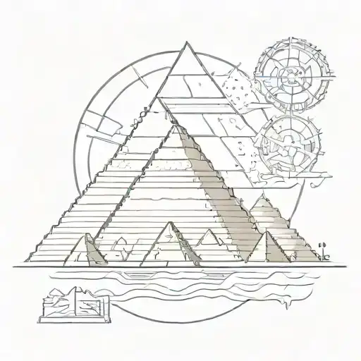 Develop a tattoo design inspired by Egypt's history of pyramids, with a focus on the pharaoh period and the theme of striving to excel tattoo design idea