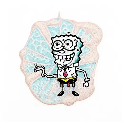 spongebob Patrick chocolate ice cream tattoo design idea