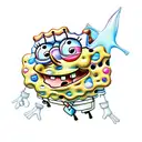 spongebob Patrick chocolate ice cream tattoo design idea
