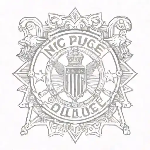 nyc police badge   tattoo design idea
