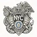nyc police badge   tattoo design idea