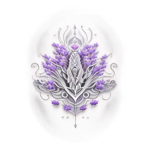 Lavender haze tattoo design idea
