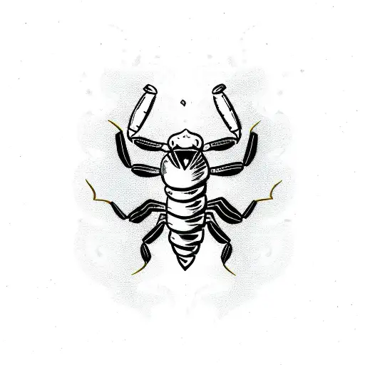 scorpion with hearts tattoo design idea