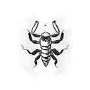 scorpion with hearts tattoo design idea