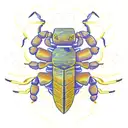 scorpion with hearts tattoo design idea