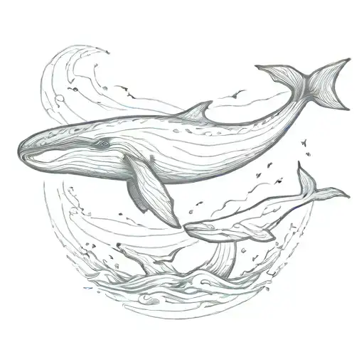 humpback whale tattoo design idea