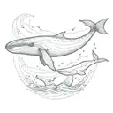 humpback whale tattoo design idea