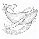 humpback whale tattoo design idea