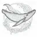 humpback whale tattoo design idea