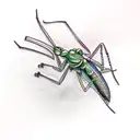 praying mantis tattoo design idea