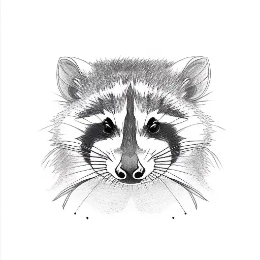 raccoon capybara and opossum  tattoo design idea