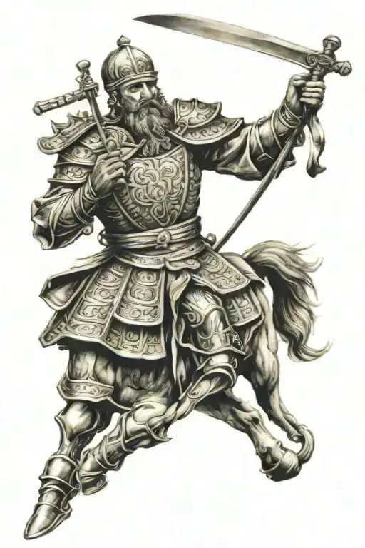 Orthodox warrior tattoo design idea
