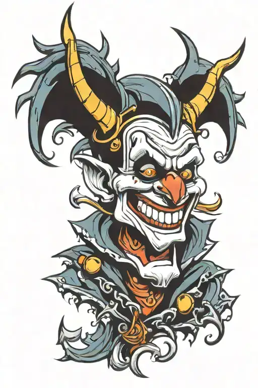 Dark Jester,  Cartoon " tattoo design idea
