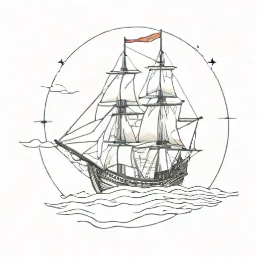 burn the ships tattoo design idea