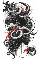 taurus and scorpio zodiac sign tattoo design idea