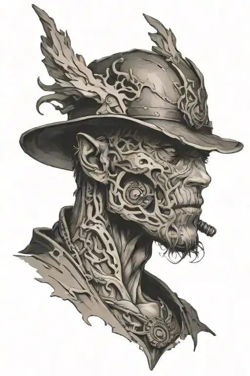 ashborn from solo leveling tattoo design idea