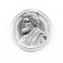 Marcus aurelius bronze statue with black censorship bar tattoo design idea