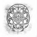 necronomicon lines tattoo design idea